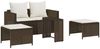 vidaXL 5-tlg. Garten-Sofagarnitur Kissen Stapelbar Braun Poly Rattan 4104164 Bild 2