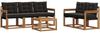 IKAYAA Garten-Ecksofa aus Holz – Komfortables Sofa-Set für Garten und Terrasse, robuste Holz-Gartenmöbel mit zeitlosem Design für den Außenbereich Bild 2
