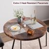 GarveeMore Essgruppe Esstisch mit 2 Stühlen,für Küche & Esszimmer, Runder Esstisch mit 2 Gepolsterter Sitz für kleinen Raum Bild 4