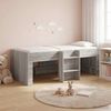 vidaXL Hochbett für Kinder Grau Sonoma 90 x 190 cm Holzwerkstoff 3422584 Bild 3