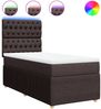vidaXL Boxspringbett mit Matratze Dunkelbraun 90x200 cm Stoff 3294249 Bild 2