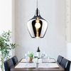 LED Hängeleuchte, silber, Glas rauch, H 150 cm Bild 2