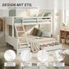 Kinderbett mit 2 Bettkästen Etagenbett 90x200 und 140x200 Weiß Holz Doppelstockbett Jugendbett Hochbett Stockbett Bild 5