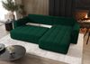 Ecksofa Schlafsofa CAMILA Stoff Monolith Rot Ottomane Rechts Bild 3