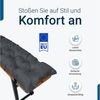 TexDeko Bankauflage TexDeko Garden 2er-Pack Bierbankauflagen gesteppt für Bierzeltgarnitur, (Doppelpack), Länge: nach Wahl, UV-beständig Bild 4