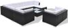 vidaXL 10-tlg. Garten-Lounge-Set mit Auflagen Poly Rattan Schwarz 41876 Bild 3