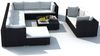 vidaXL 10-tlg. Garten-Lounge-Set mit Auflagen Poly Rattan Schwarz 41876 Bild 4