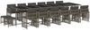 vidaXL 17-tlg. Garten-Essgruppe mit Kissen Grau Poly Rattan 3211724 Bild 2