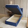 Masseno Boxbett BRESEL 90x200 cm mit Bonell Matratze und Topper, Einzelbett, Jugendbett, Polsterbett mit Kopfteil, Boxspringbett Bild 4