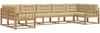 vidaXL Outdoor-Sofagarnitur mit Kissen 7 pcs Weiß und Beige 3386967 Bild 2