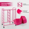COSTWAY Rollcontainer, Metallgestell, 15 stapelbare Schubladen, mit Bremsen Bild 2