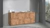 Dmora Kommode Arda, Wohnzimmer-Buffet, modernes Wohnzimmer-Kommode mit 4 Türen, 200x44x86 cm, Eiche Bild 4
