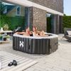 HOME DELUXE Whirlpool Outdoor Whirlpool DROP - 6 Personen, aufblasbares Aufstellbecken, 185 cm, inkl. Abdeckung, für 6 Personen, runder Pool Bild 3
