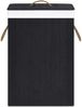 vidaXL Bambus-Wäschekorb mit 2 Fächern Schwarz 72 L 320745 Bild 4