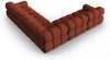 Micadoni Symmetrisches Ecksofa Bellis 5-Sitzer 3D-Stoff Sonic Ziegel Bild 4