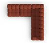 Micadoni Symmetrisches Ecksofa Bellis 5-Sitzer 3D-Stoff Sonic Ziegel Bild 3