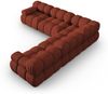 Micadoni Symmetrisches Ecksofa Bellis 5-Sitzer 3D-Stoff Sonic Ziegel Bild 2