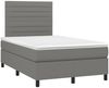 vidaXL Boxspringbett mit Matratze & LED Dunkelgrau 120x200 cm Stoff, Härtegrad: H2 [3134942] Bild 3