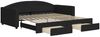 vidaXL Tagesbett Ausziehbar mit Schubladen Schwarz 100x200 cm Stoff 3197231 Bild 2