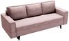 Goldstoff Schlafsofa Cordstoff - LUX 225 cm - Sofa mit schlaffunktion und Bettkasten Bild 2