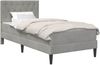 vidaXL Bettgestell mit Matratze Hellgrau 100 x 200 cm Samt 3415030 Bild 2