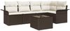 vidaXL Gartensofa-set mit Speicher 6 pcs Braun Poly-Rattan 3354037 Bild 2