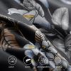 Bettwäsche Set 155x220 Schwarz Blumen Mikrofaser Reißverschluss Bügelfrei Bild 4