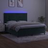 vidaXL Boxspringbett mit Matratze & LED Dunkelgrün 180x200 cm Samt 3136020 Bild 4
