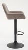 CLP 2er Set Barhocker Braga Stoff drehbar und höhenverstellbar,taupe schwarz Bild 5