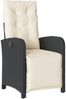 vidaXL 9-tlg. Garten-Essgruppe mit Kissen Schwarz Poly Rattan 3212309 Bild 5