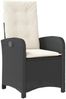 vidaXL 9-tlg. Garten-Essgruppe mit Kissen Schwarz Poly Rattan 3212309 Bild 4