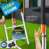KESSER® - Trampolin | TÜV Rheinland GS Zertifiziert | Komplettset mit Sicherheitsnetz, Leiter, Randabdeckung, Seitentasche & Zubehör | Kindertrampolin Gartentrampolin Belastbarkeit 150 kg Orange, 427 cm Bild 5
