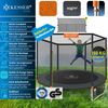 KESSER® - Trampolin | TÜV Rheinland GS Zertifiziert | Komplettset mit Sicherheitsnetz, Leiter, Randabdeckung, Seitentasche & Zubehör | Kindertrampolin Gartentrampolin Belastbarkeit 150 kg Orange, 427 cm Bild 2