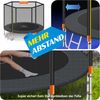 KESSER® - Trampolin | TÜV Rheinland GS Zertifiziert | Komplettset mit Sicherheitsnetz, Leiter, Randabdeckung, Seitentasche & Zubehör | Kindertrampolin Gartentrampolin Belastbarkeit 150 kg Orange, 427 cm Bild 3