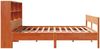 vidaXL Massivholzbett mit Regal ohne Matratze Wachsbraun 200x200 cm 3322977 Bild 5