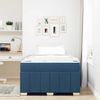vidaXL Bettrahmen mit Matratze Blau 120 x 200 cm Stoff 3398285 Bild 3