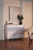 Selsey 'Veldio New' Sideboard zweitürig mit Rillenfront und 2 Schubladen, Greige, 100 cm Bild 2