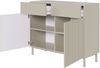 Selsey 'Veldio New' Sideboard zweitürig mit Rillenfront und 2 Schubladen, Greige, 100 cm Bild 4