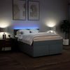 vidaXL Boxspringbett mit Matratze Dunkelgrau 140x200 cm Stoff 3288219 Bild 5