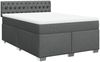 vidaXL Boxspringbett mit Matratze Dunkelgrau 140x200 cm Stoff 3288219 Bild 3