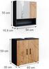 Badmöbel-Set Irma Goldkraft Eiche/Anthrazit 2 Teile, Unterschrank 60 cm Vicco Bild 3