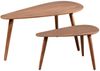Home&Styling 2-tlg. Beistelltisch-Set Tropfen-Form Dunkles Walnussholz Bild 3