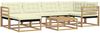 vidaXL Outdoor-Sofagarnitur 7 pcs Weiß und Creme 79 x 79 x 37 cm 3388864 Bild 2