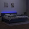 Polsterbett mit Matratze & LED Stoff Blau 200x200 cm, Härtegrad: H2 [3133187] Bild 4