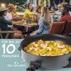 GOURMETmaxx Elektrische Pfanne 1500W metallic schwarz 42cm mit Deckel & Trenner, 1500 W, Pasta Pizza ohne Herd zubereiten Antihaftbeschichtung mit Cool-Touch Bild 5