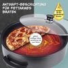 GOURMETmaxx Elektrische Pfanne 1500W metallic schwarz 42cm mit Deckel & Trenner, 1500 W, Pasta Pizza ohne Herd zubereiten Antihaftbeschichtung mit Cool-Touch Bild 4