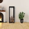 Kaminholzregal innen Metall SATLO - für Feuerholz Brennholzregal innen Kaminholzständer Kaminholzhalter Feuerholzregal InnenSchwarz, 25x40x125cm Bild 4