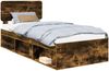 vidaXL Bettrahmen Geräucherte Eiche 75 x 190 cm Massives Kiefernholz 3412145 Bild 2