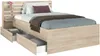 Stauraumbett Escale von Parisot Funktionsbett in Japanische Eiche mit Stauraum komplett Set – verschiedene Bettgrößen wählbar - Stauraumbett , 120 x 200 cm Bild 3