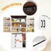 Merax Hochschrank mit Kippschutz und seitlichem Snack-Rack, Soft-Close , Standschrank für Küche mit 4 Schubladen und verstellbaren Böden, Weiß Bild 5